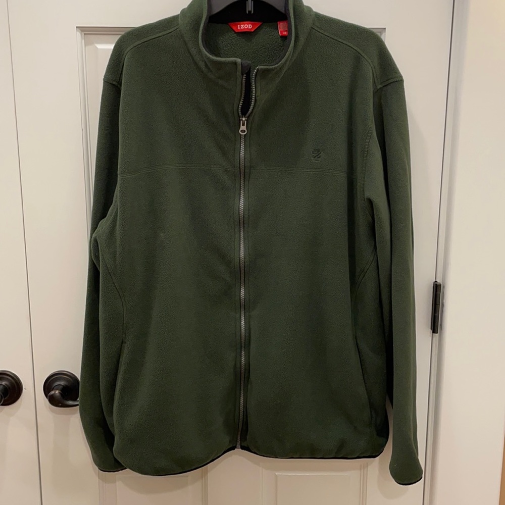 Izod large green zip up fleece.
